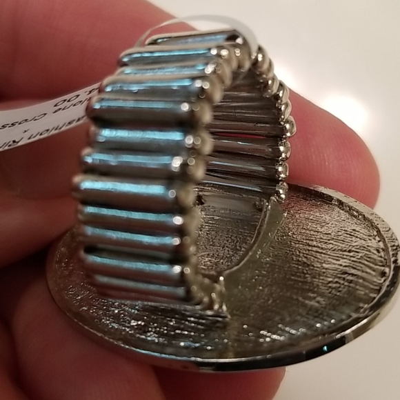 Abalone and CZ Stretch ring. NWT - Picture 3 of 5